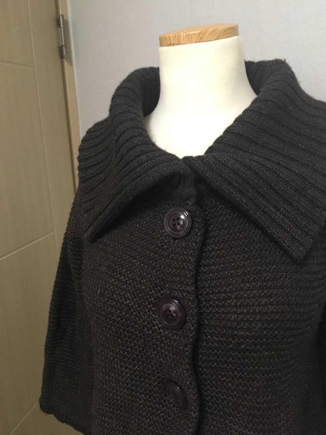 일본빈티지 브라우니 모리걸 가디건 하구미 모리노가토 딥브라운 바선생핏 상품이미지3