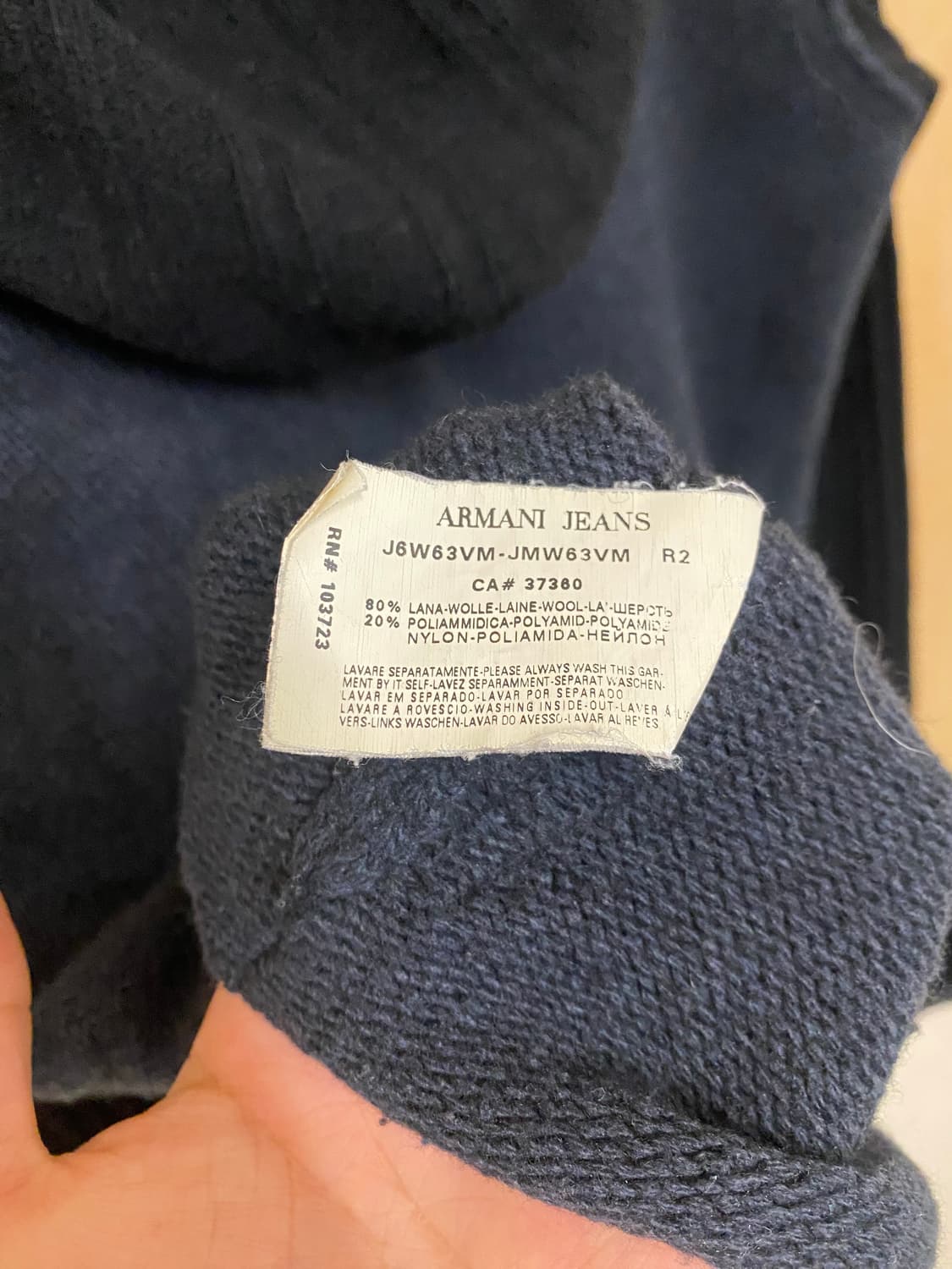 ARMANI JEANS hood knit 알마니 진스 후드 니트 상품이미지7