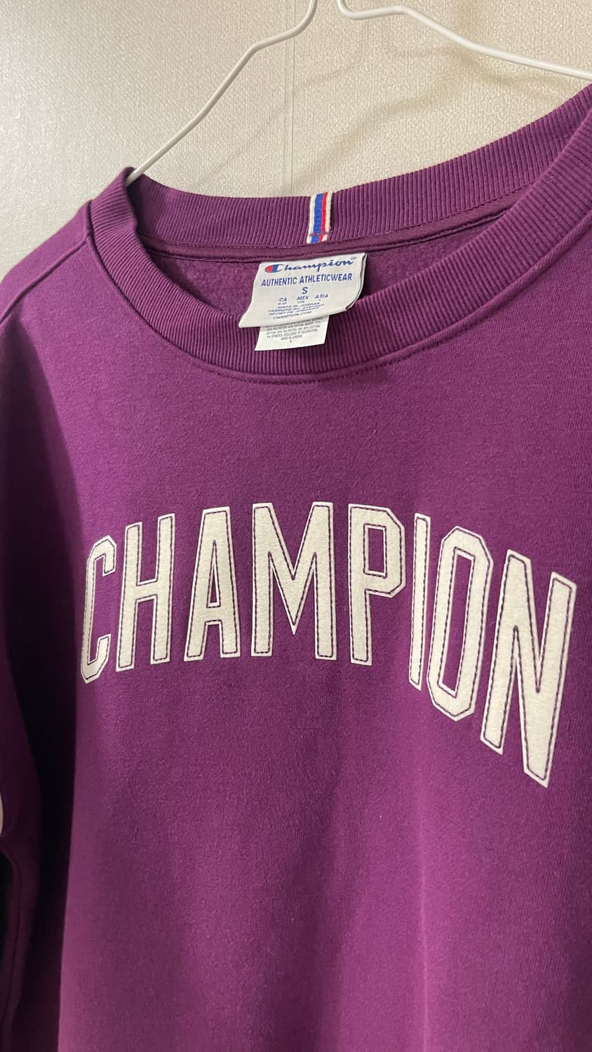 택달린 새상품) 챔피온 해리티지 셰르파 크루 블록 로고 뽀글이 맨투맨 S 상품이미지4