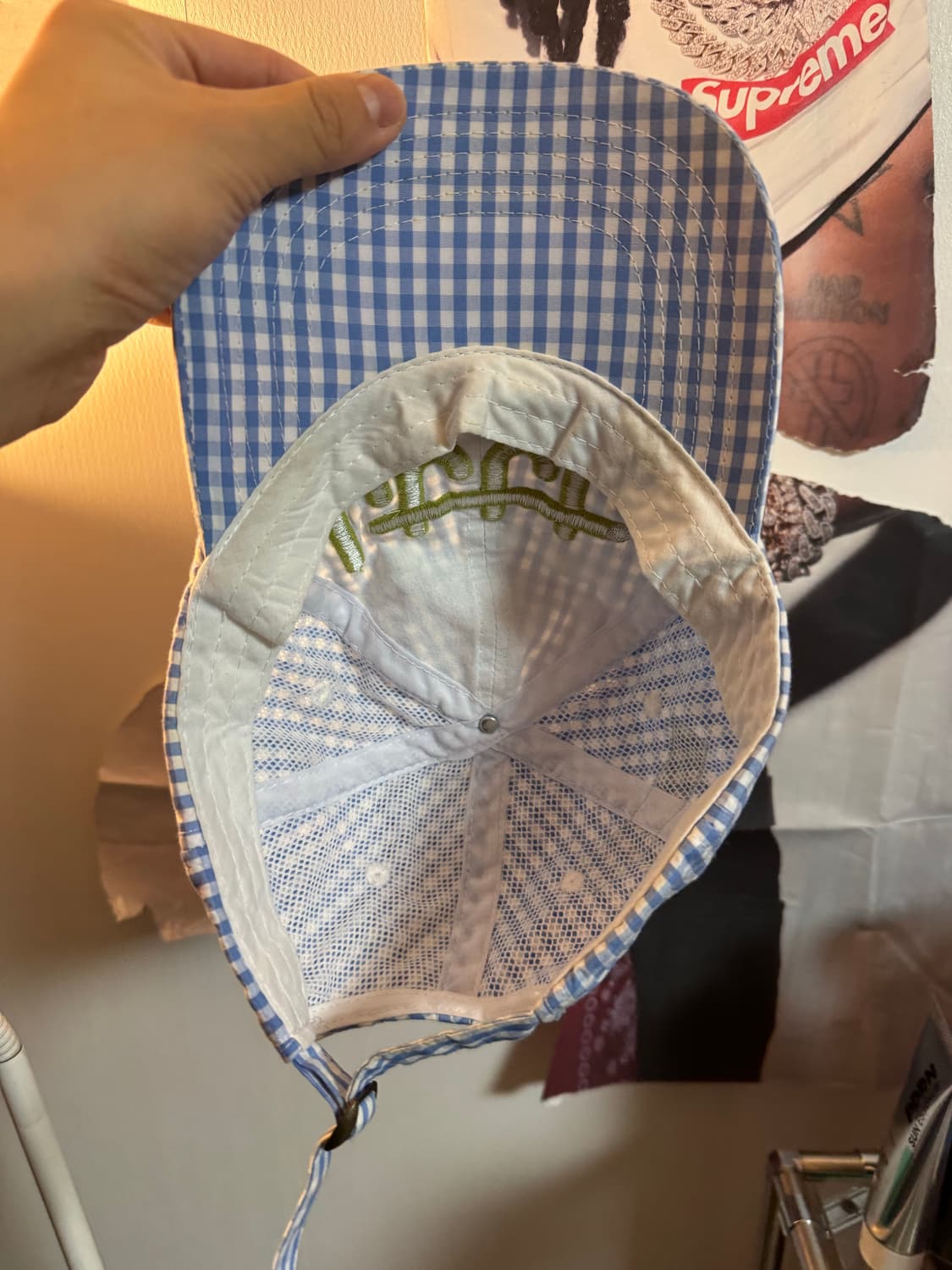 리틀도쿄테이블테니스클럽 LTTT 스카이블루 체크 볼캡 상품이미지5