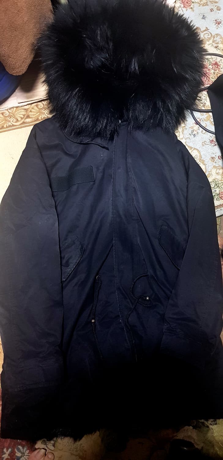 미스터앤미세스퍼 블랙 풀바디 폭스퍼 야상 패딩 점퍼  100~105 상품이미지2