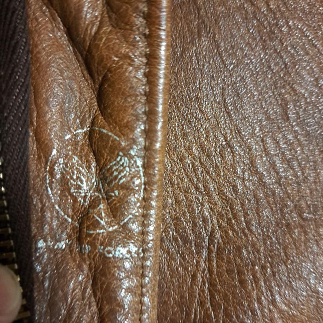 (38) 버즈릭슨 a-2 브라운 가죽자켓 상품이미지5