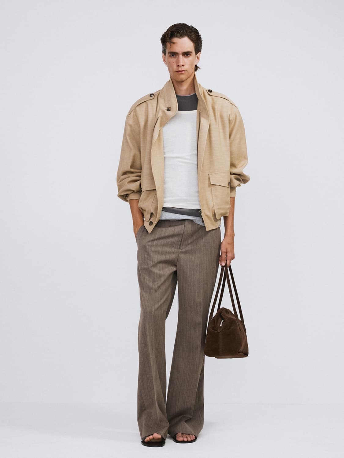 렉토 26SS 비스코스 헌팅 점퍼 자켓 데저트 베이지 상품이미지3