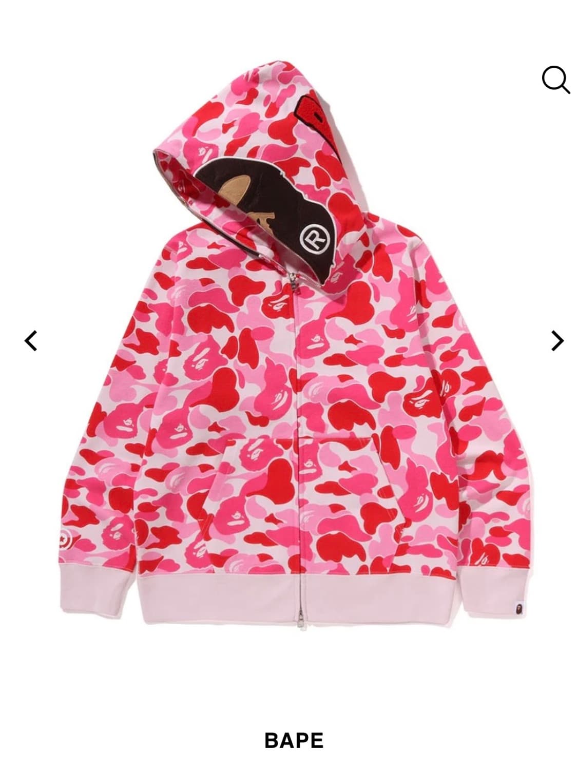 BAPE 베이프 ABC 카모 세컨드 에이프 풀 집 후드집업 핑크 상품이미지3