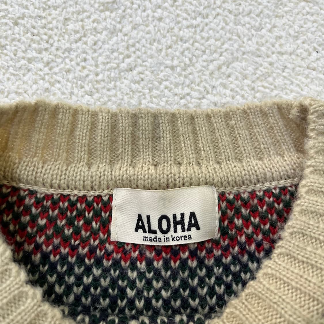 실측확인 알로하 노르딕 니트 0325M 상품이미지2