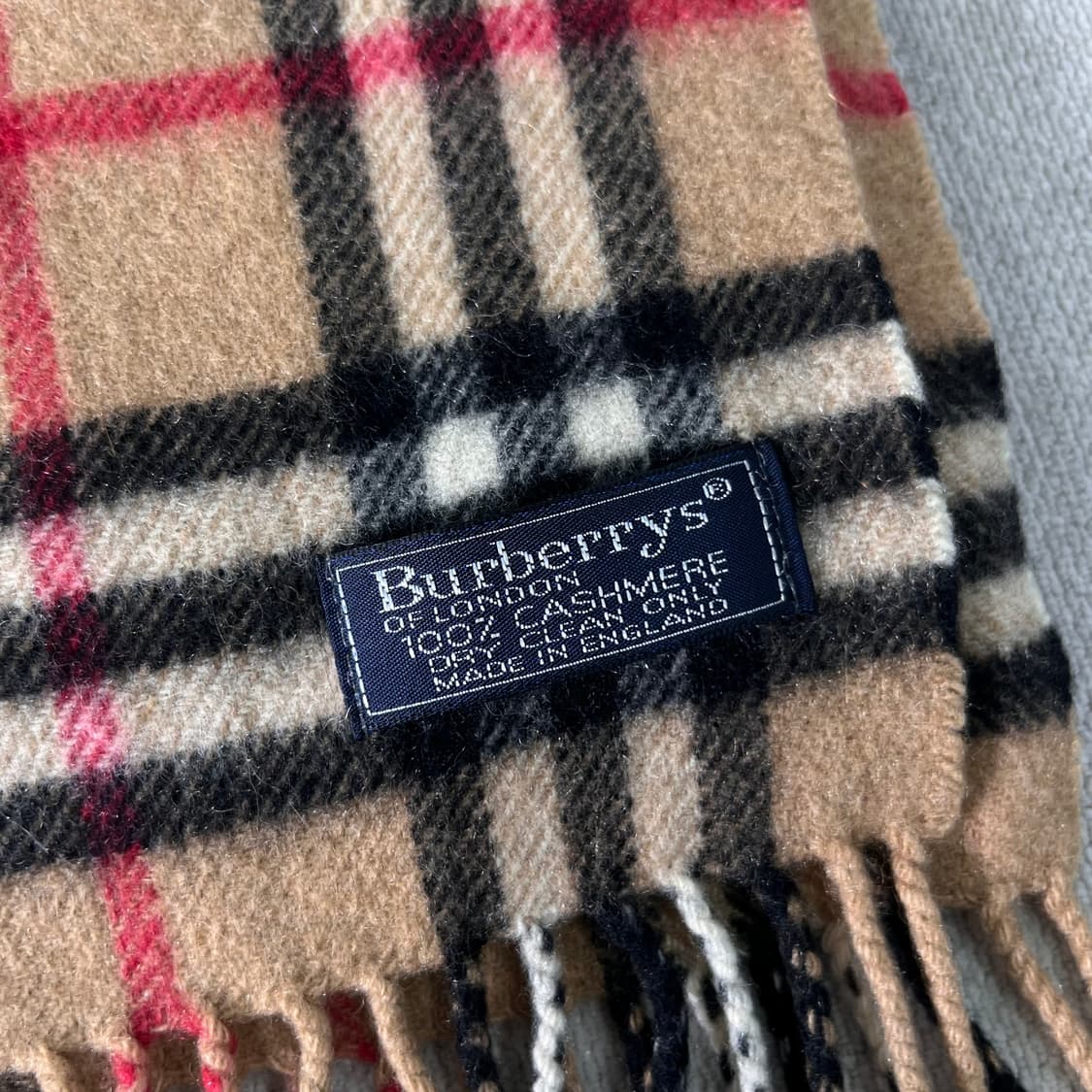 버버리 노바체크 캐시미어 베이지 머플러 상품이미지3