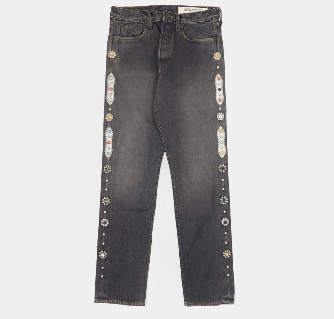 Kapital 14oz gemstone 데님 블랙 캐피탈잼스톤 32 상품이미지1
