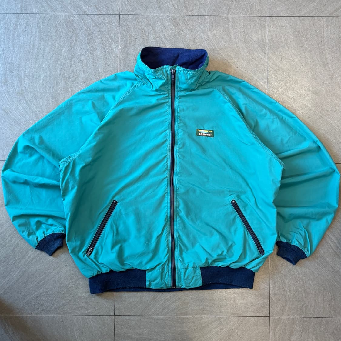 90년대 미국 생산 엘엘빈 청록 컬러 쓰리 시즌 웜업 자켓 상품이미지1