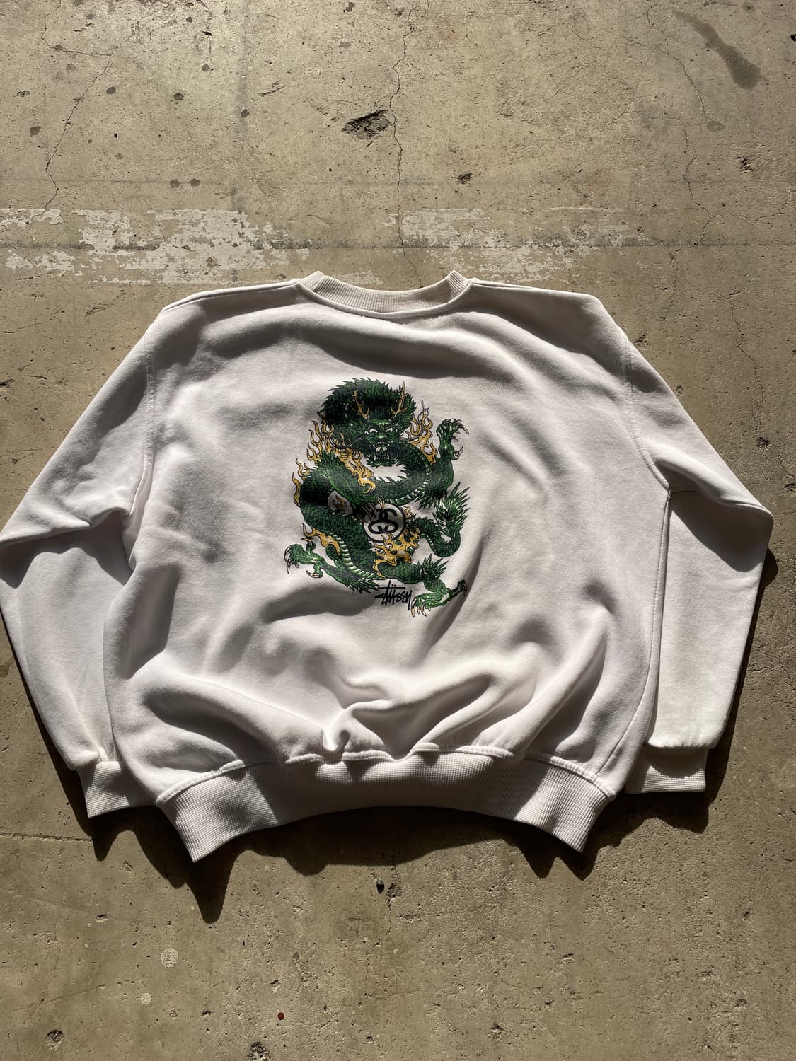 Rare!)90s Stussy USA Dragon Sweatshirt 상품이미지6