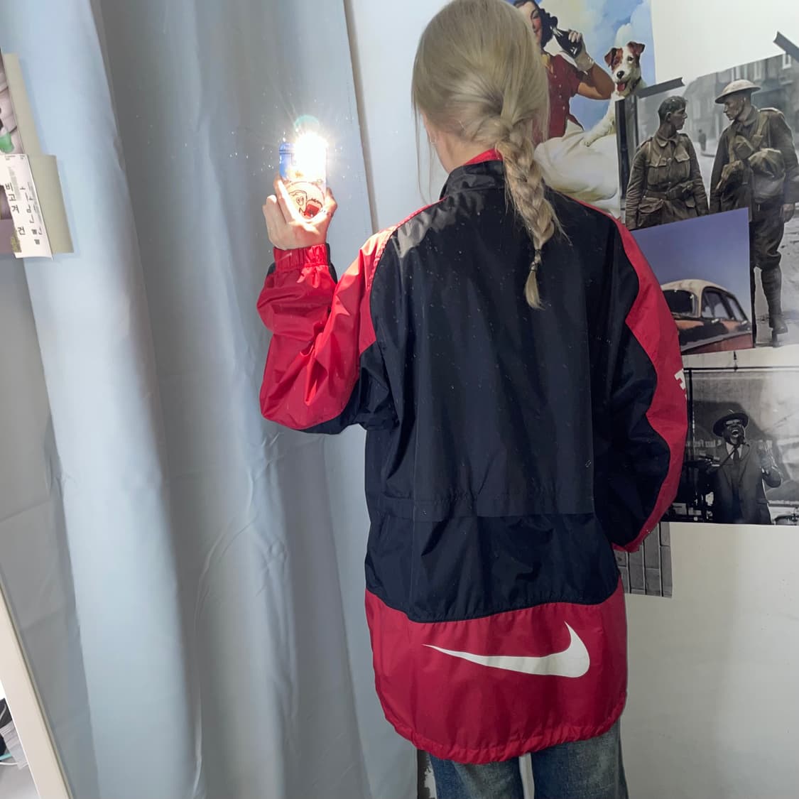 나이키 90‘s 빨간색 바람막이 XL 상품이미지10