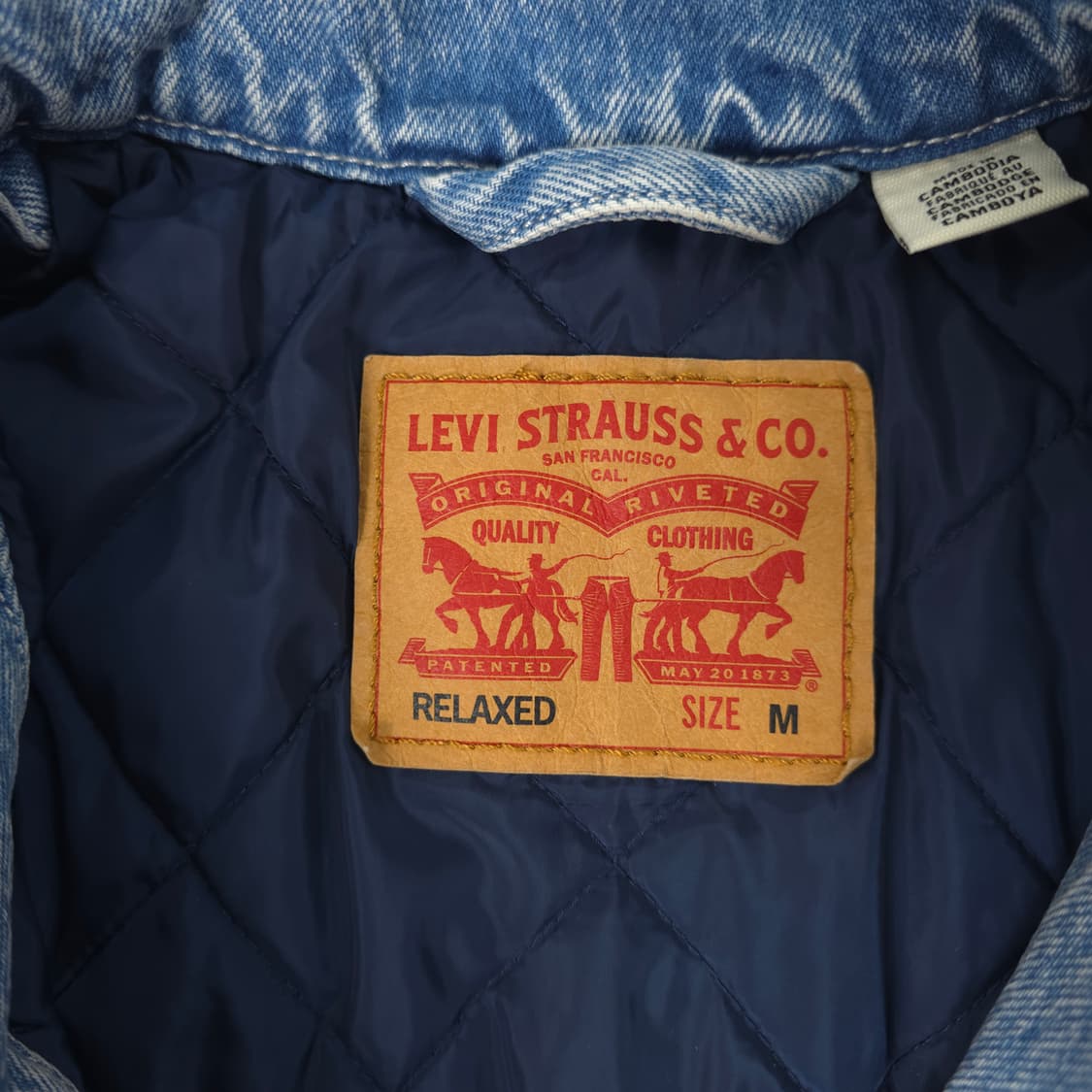 리바이스 에비에이터 데님자켓 연청 (M) 상품이미지4