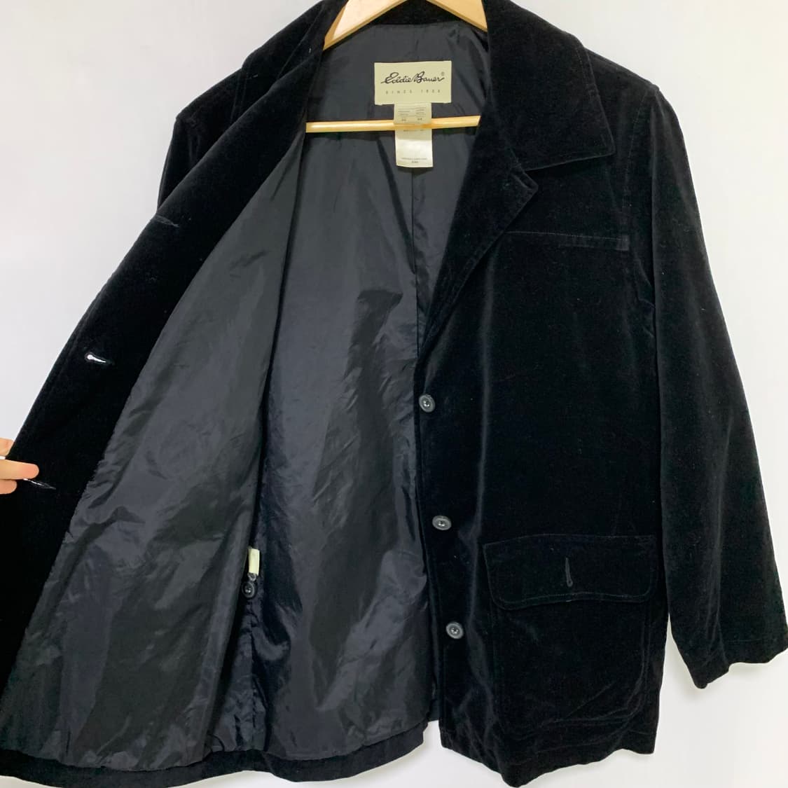 에디바우어 블랙 벨벳 자켓 M 빈티지 상품이미지5