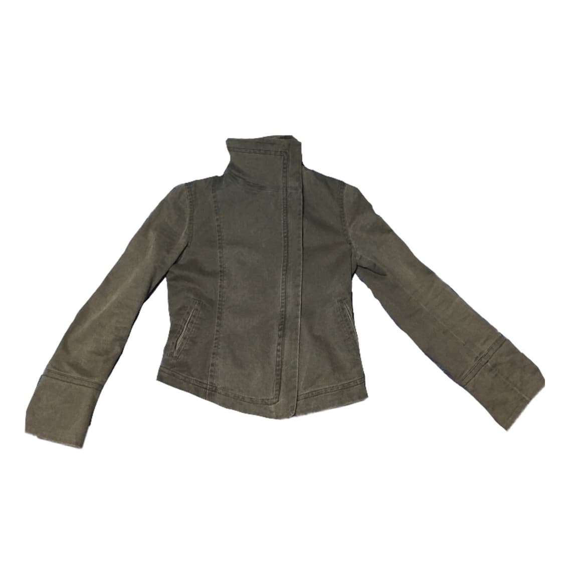 빈티지 하이넥 카라 흑청 자켓 상품이미지1