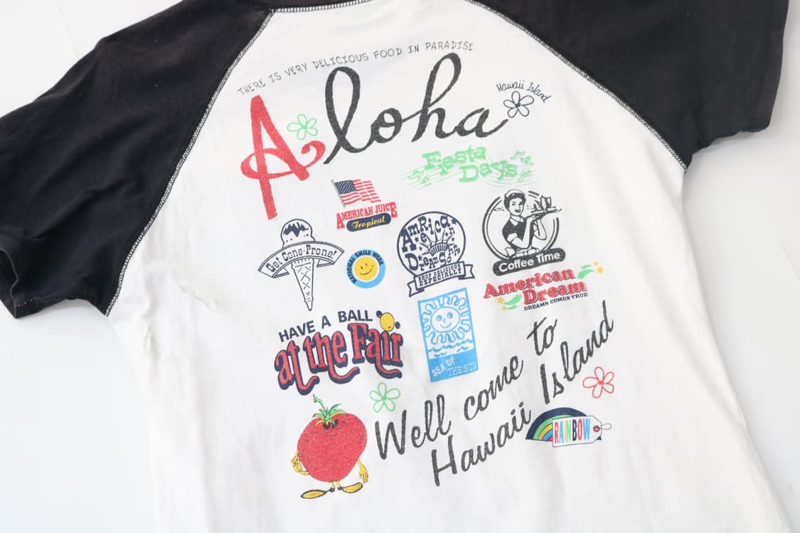 Peace Mountain 피스 마운틴 알로하 그래픽 래글런 반팔 티셔츠 상품이미지3