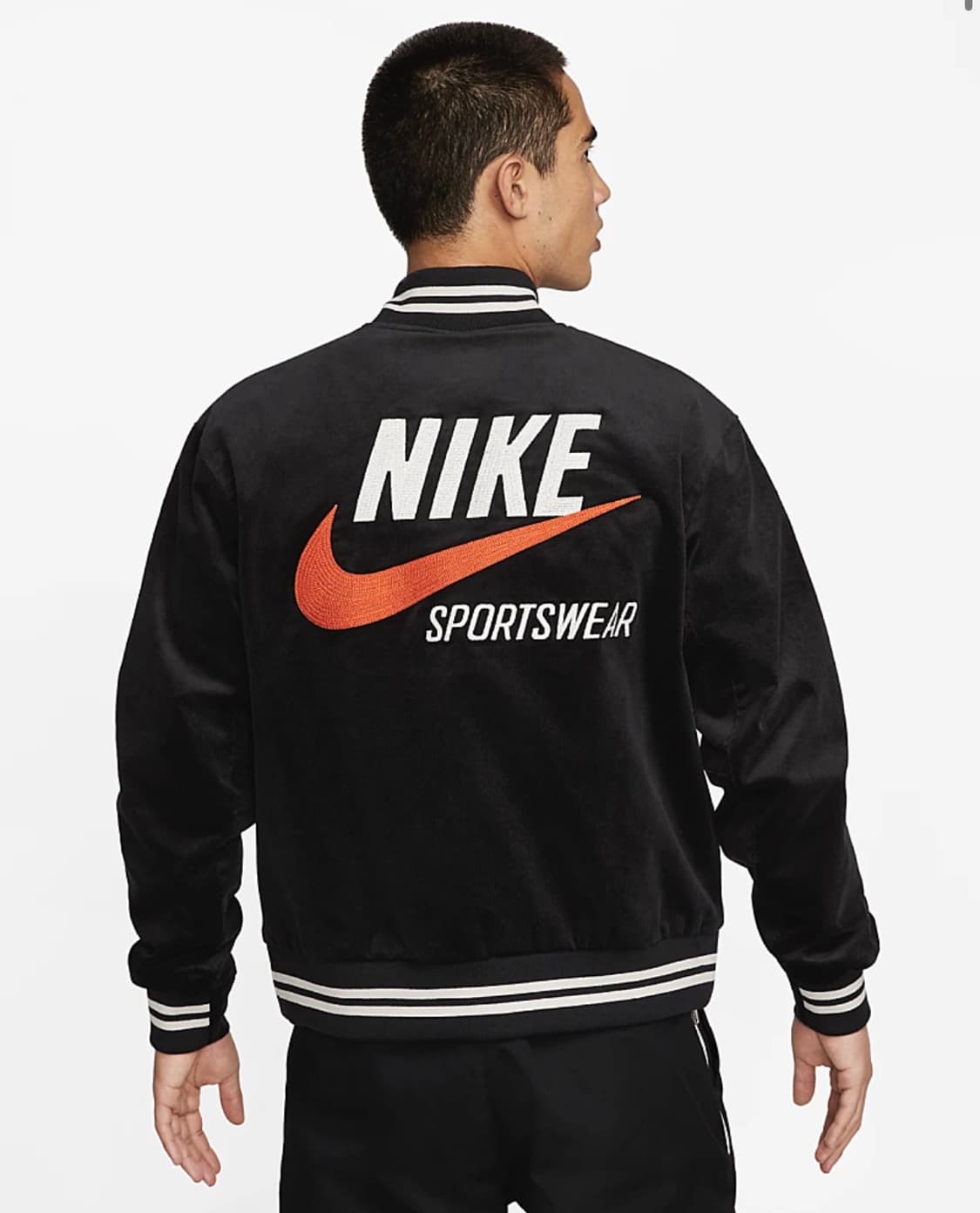 NIKE 나이키 코듀로이 로고 바시티 자켓 블랙(클리닝O) 상품이미지2