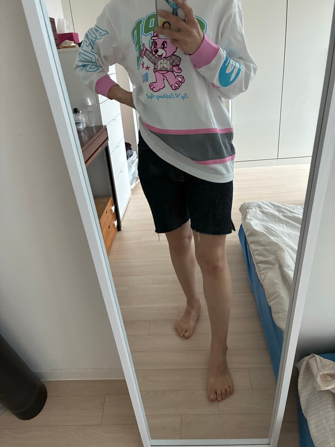 AAPE by Bape 하키저지 롱슬리브 XXS (실제 스몰-미디엄) 상품이미지9