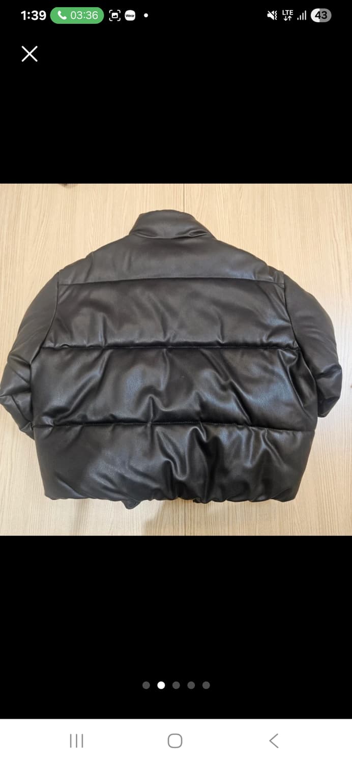 자라 레더 숏 패딩 xs 상품이미지2