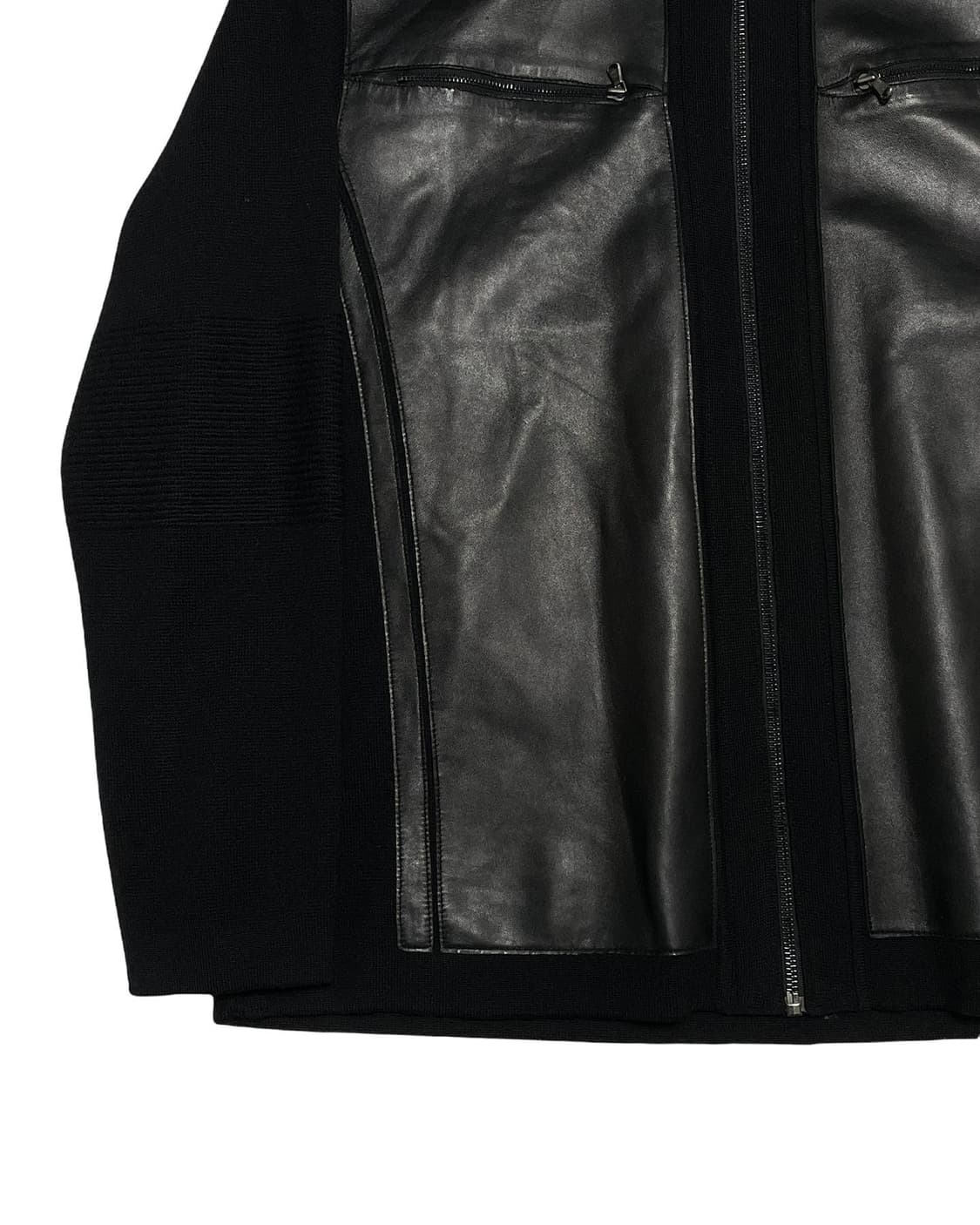 Gv2 leather mix knit zip up  상품이미지3