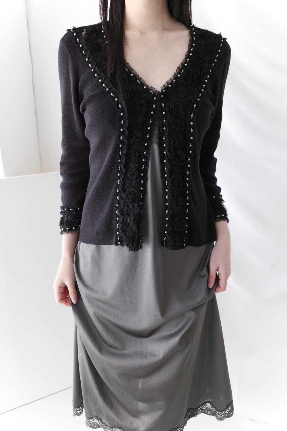 franco ferraro) beads lace cardigun 상품이미지5