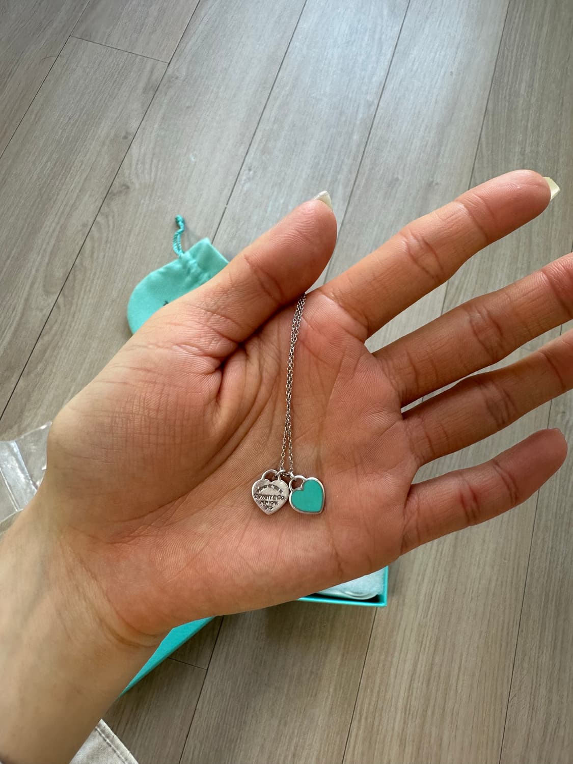 티파니앤코 리턴 투 티파니 블루 더블하트 태그 펜던트 미니실버 상품이미지3