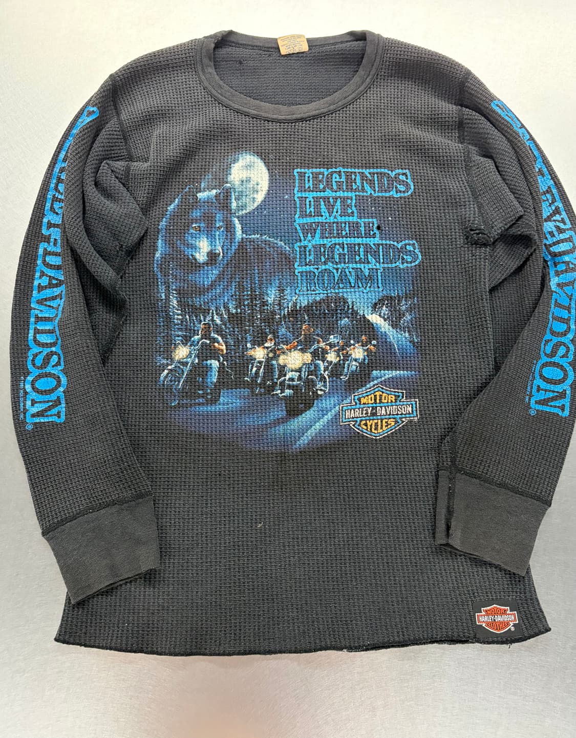 90’s Vintage Harley-Davidson Waffle Tee 상품이미지1