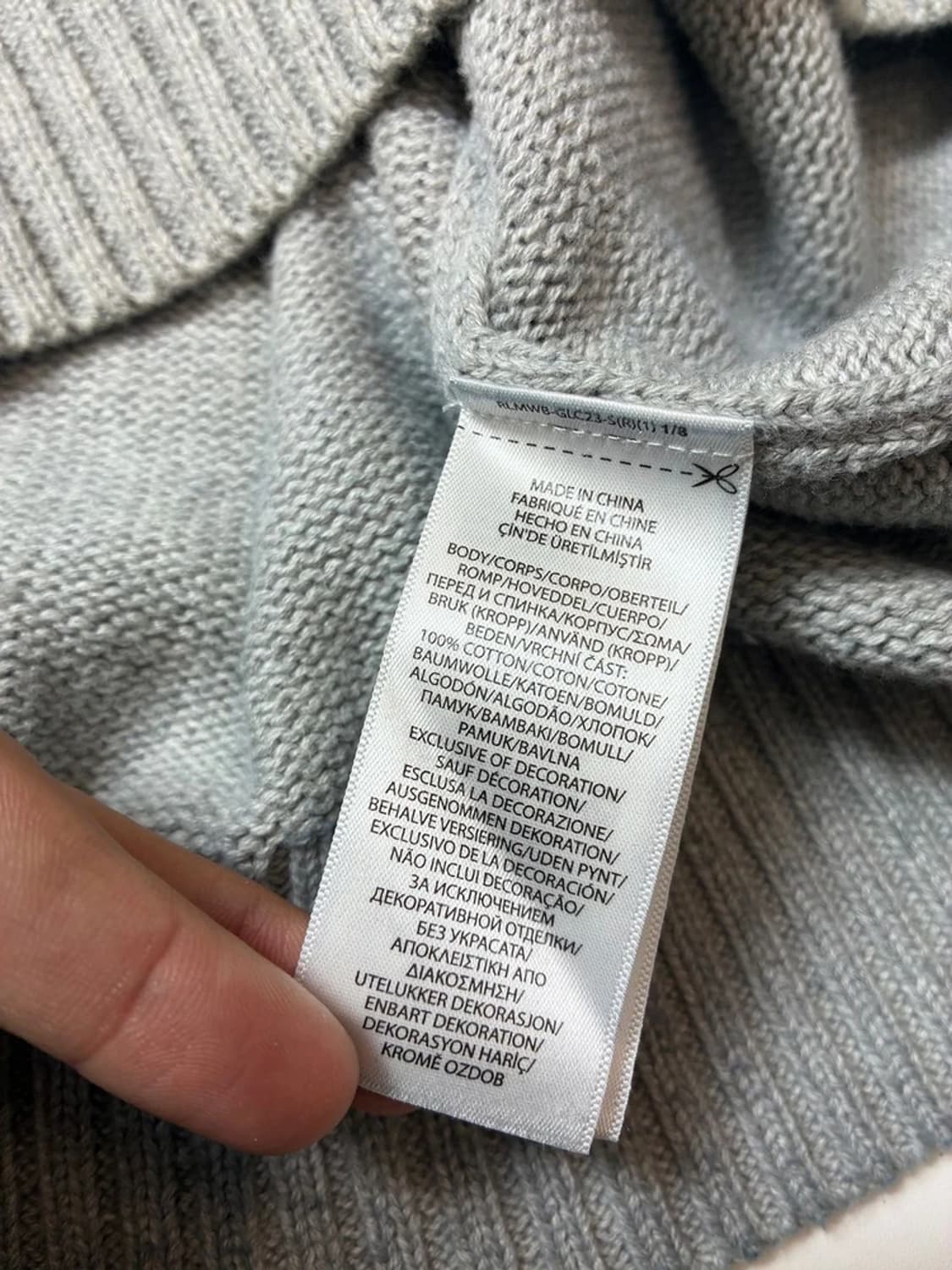 폴로 랄프로렌 큐알 신형 코튼 니트 PN8445 상품이미지7