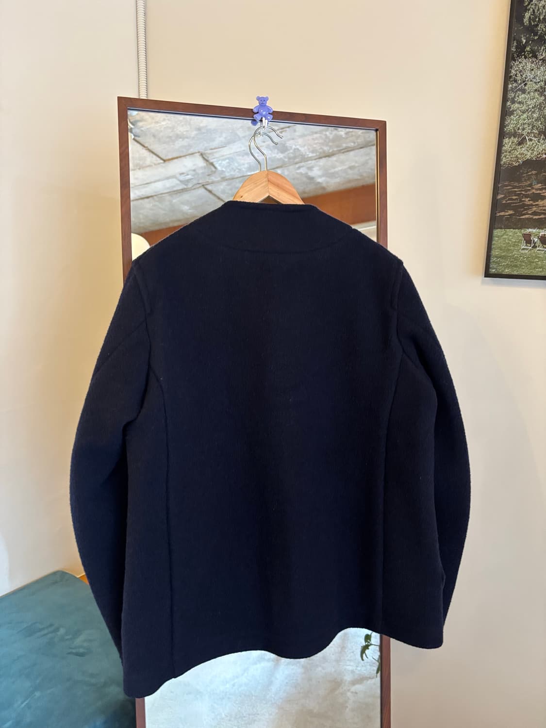 단톤 네이비 카라리스 울 자켓 상품이미지5