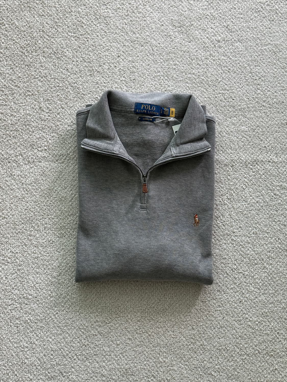 (새상품/정품) 폴로랄프로렌 반집업 맨투맨(그레이/남성S) 상품이미지1