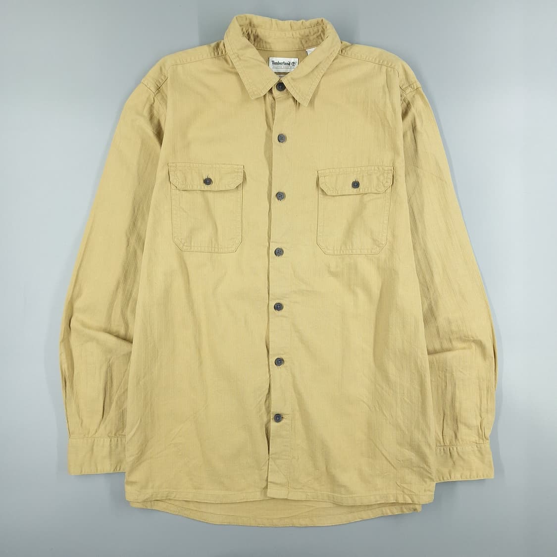 팀버랜드 샌드 베이지 투포켓 레귤러핏 워크웨어 코튼 남방 셔츠 L 상품이미지3