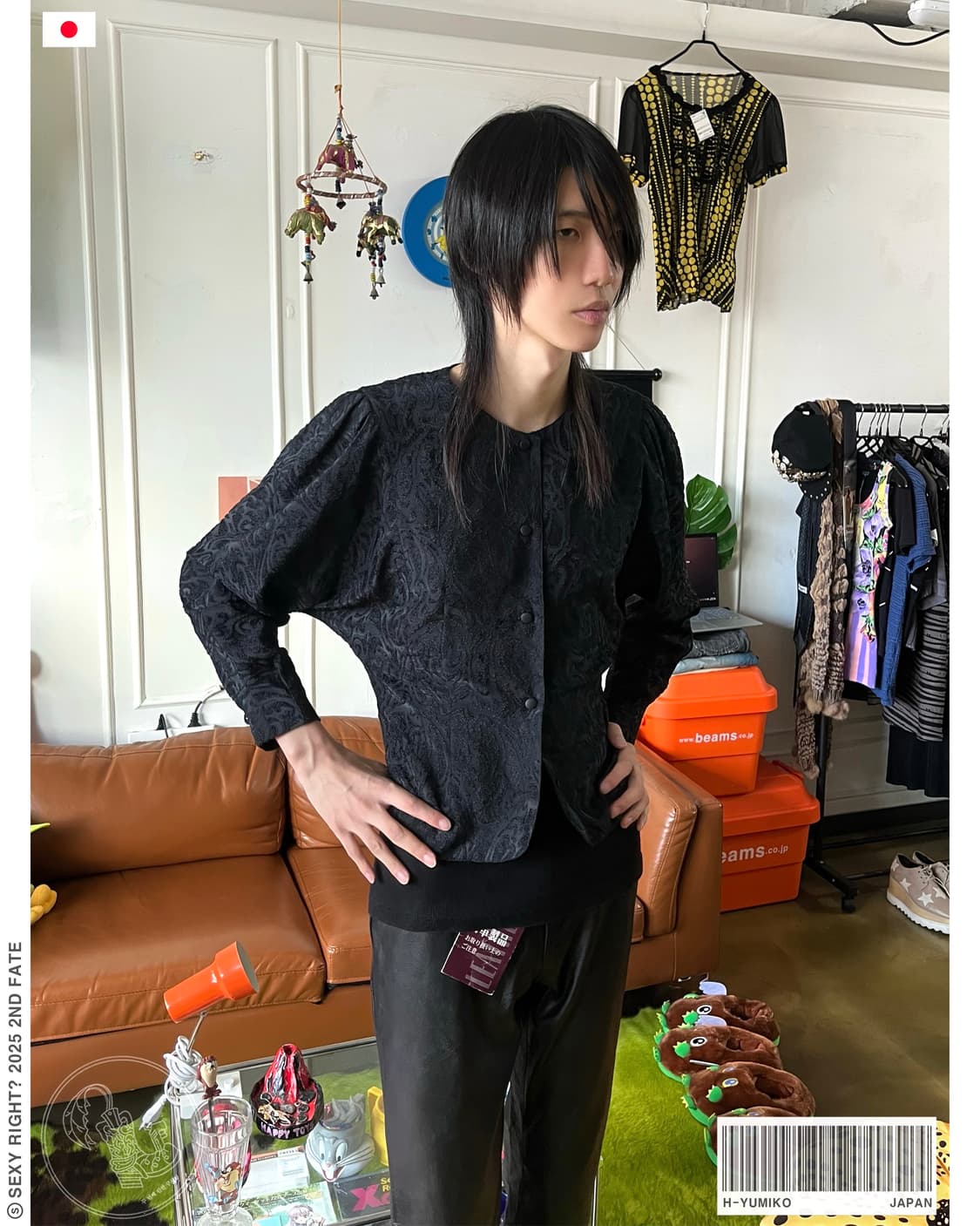 1970-80s H-YUMIKO Japan Dolman-Sleeve JK 상품이미지1