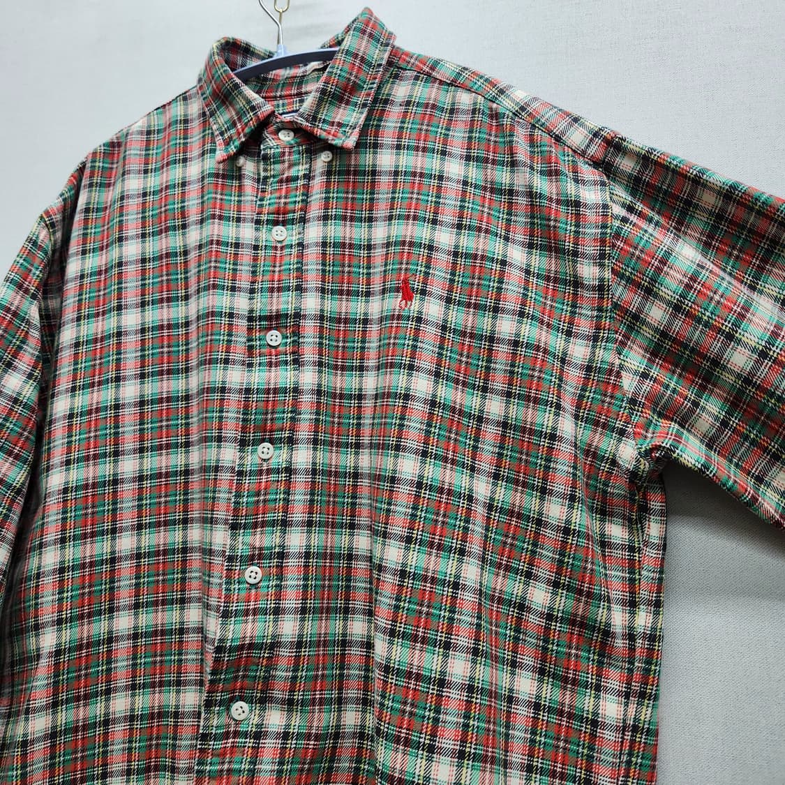 폴로랄프로렌 레드포니 빈티지 체크 플란넬 셔츠 L(XL) 상품이미지3