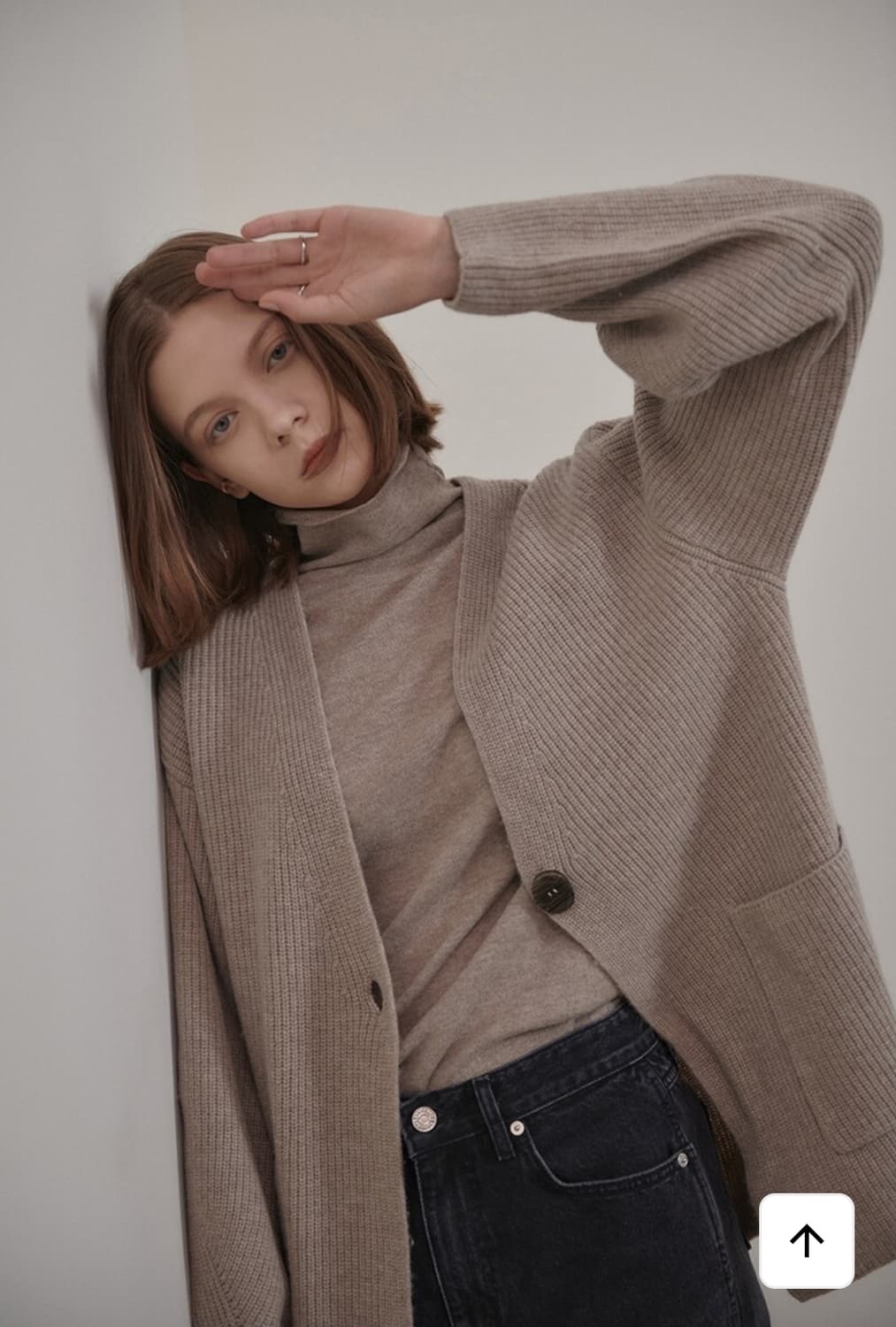 루에브르 캐시미어 벨티드 니트 가디건 상품이미지4