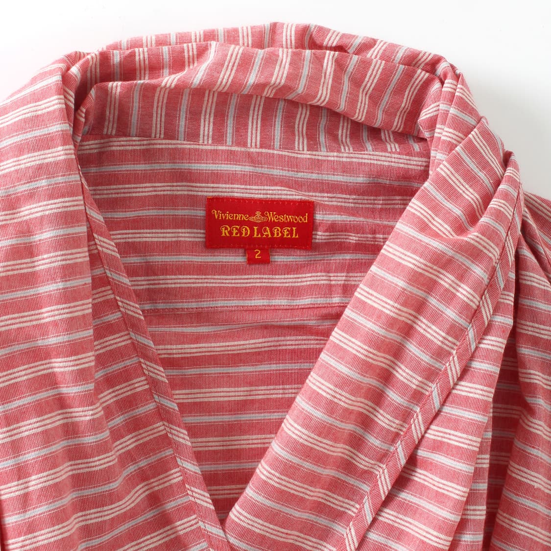 비비안웨스트우드 레드라벨 스트라이프 랩 블라우스 상품이미지3