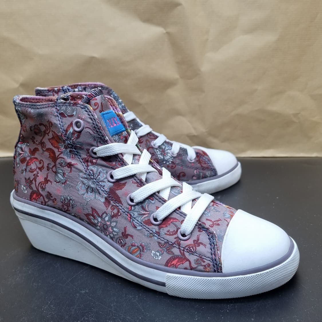 새상품 오일릴리 여성키높이하이탑235 굽5 상품이미지1