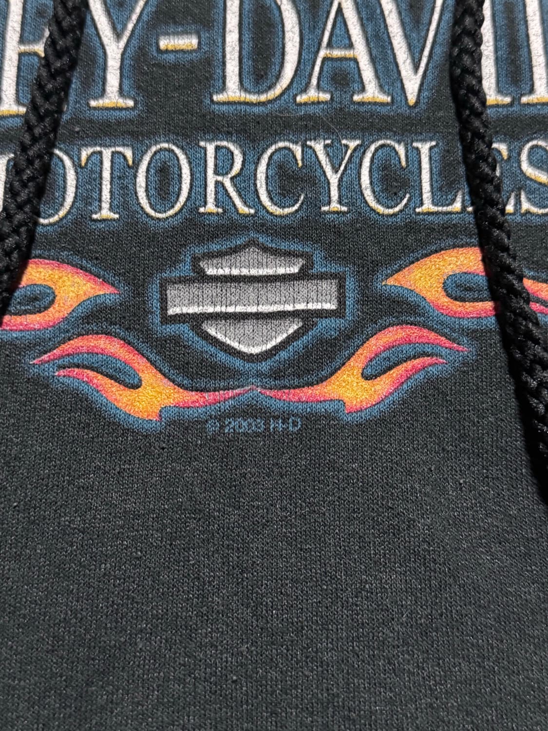 00s 할리데이비슨 블랙 후드티셔츠 L 상품이미지3