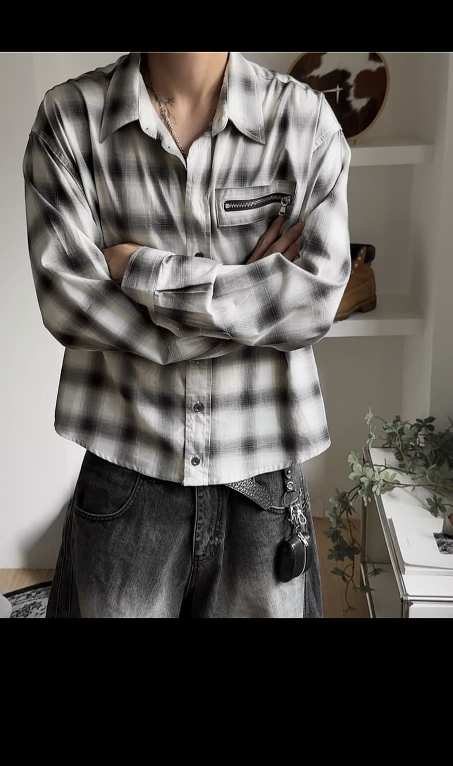 후디진호 MILITARY JAPAN COTTON CHECK SHIRT  상품이미지1