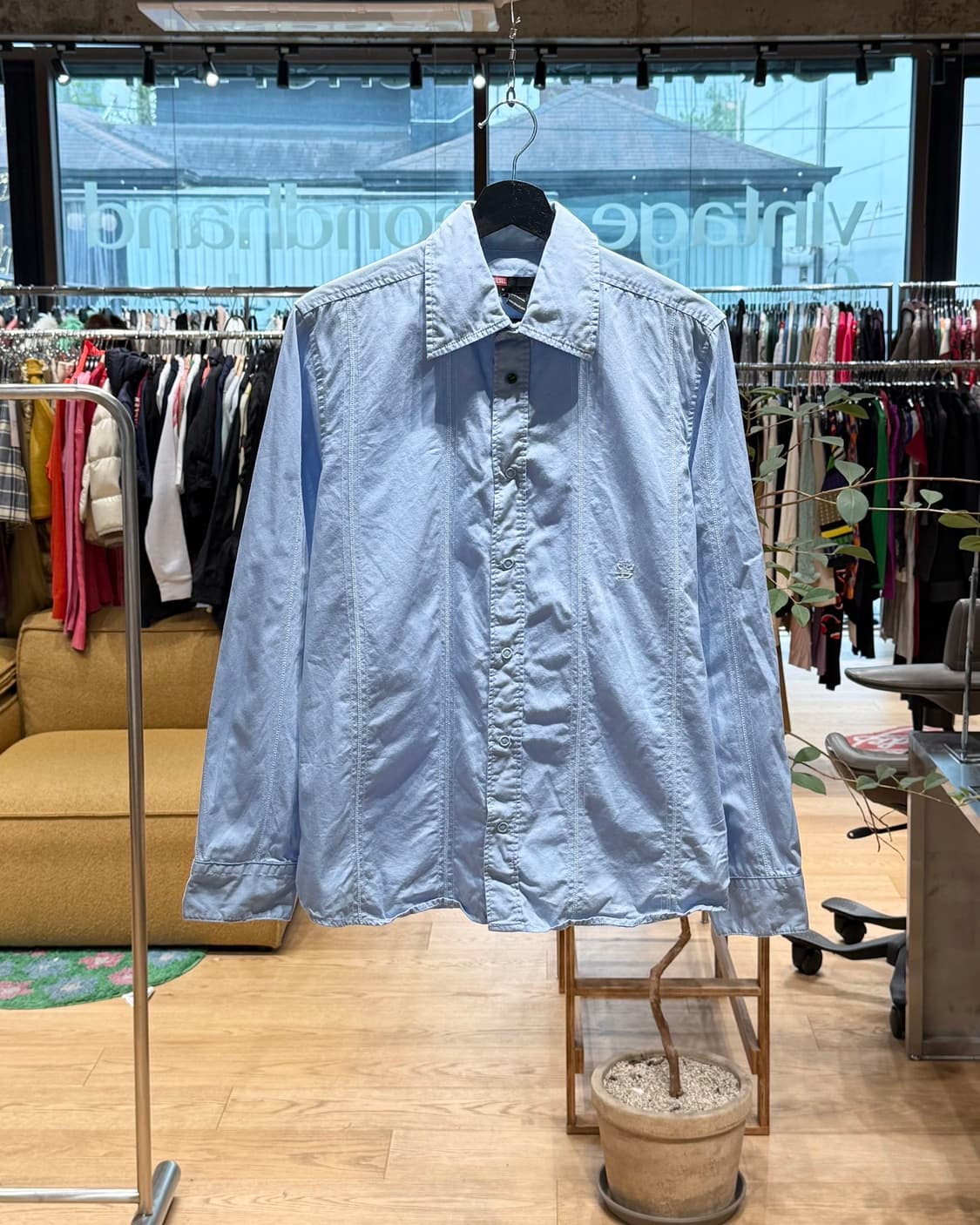 디젤 블루 코튼 셔츠  상품이미지1