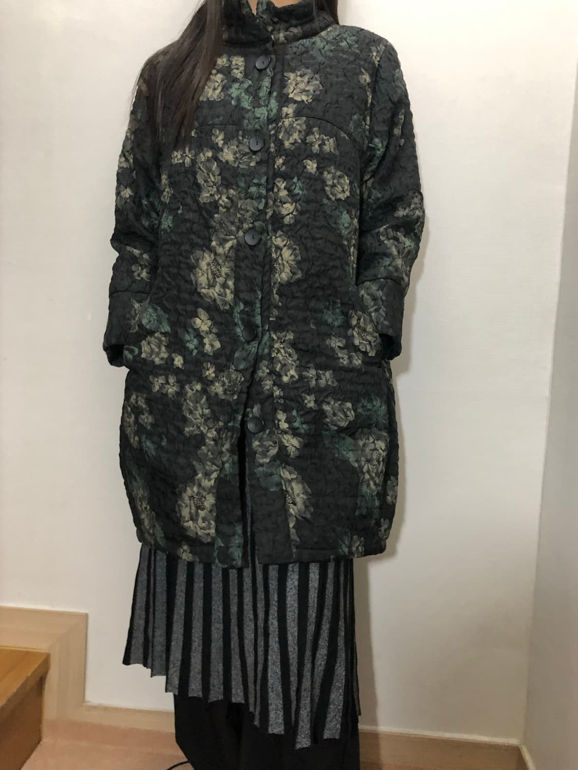 빈티지 블랙 오리엔탈 롱 코트 상품이미지6