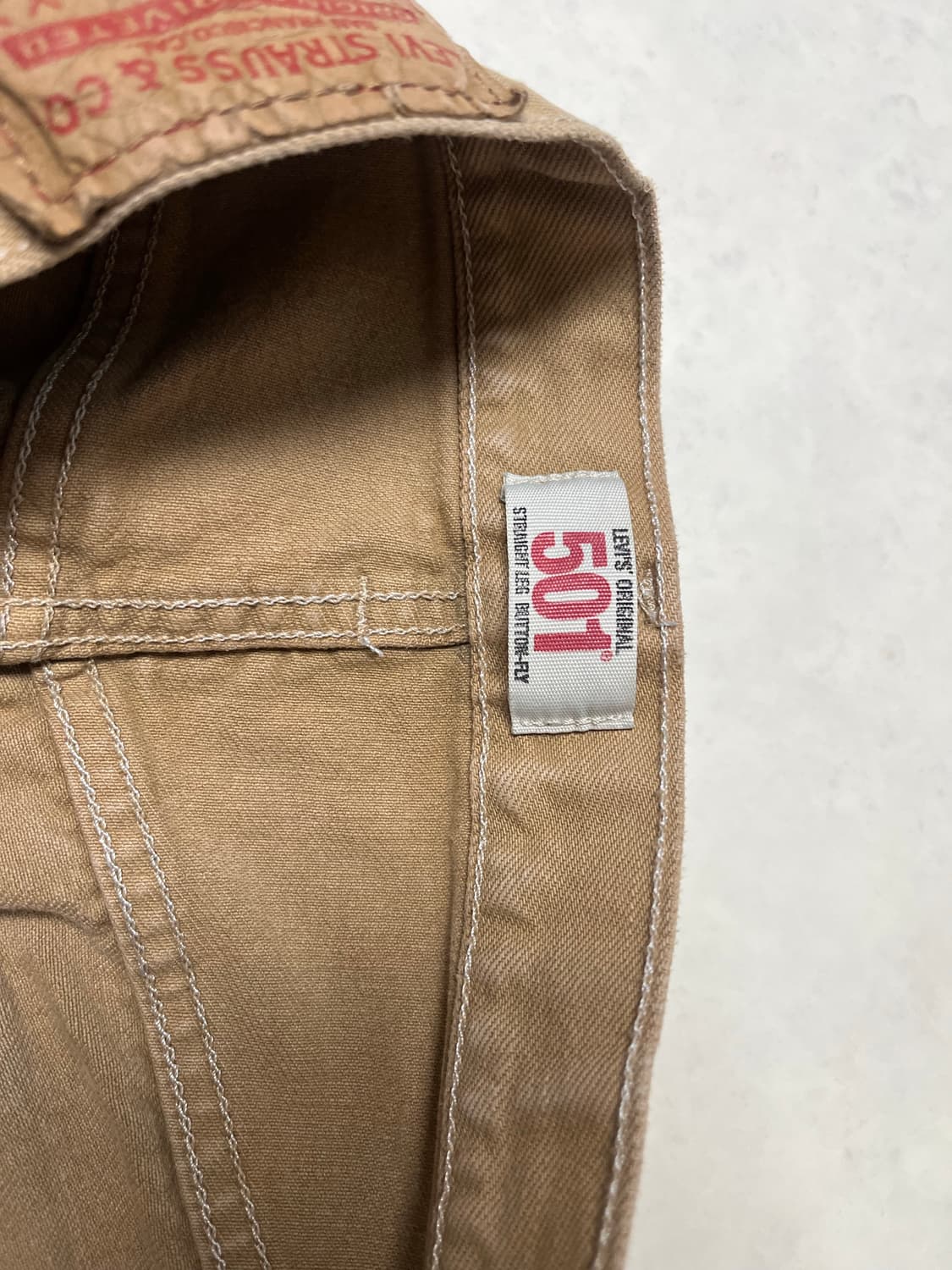 리바이스 501 베이지 면 바지 W36 L32 상품이미지3