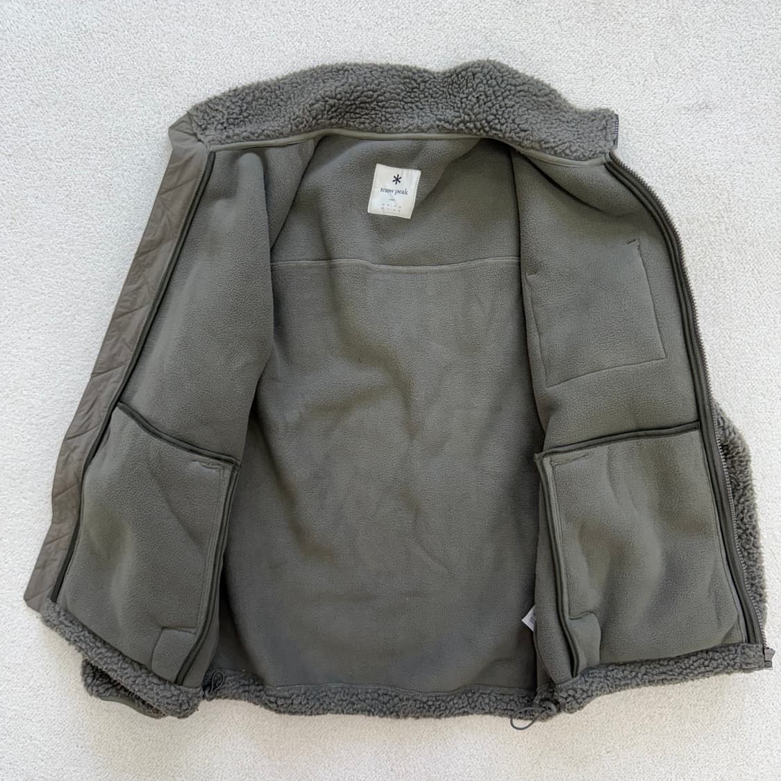 [95] 스노우피크 스탠드넥 스노우플리스 후리스 자켓 카키 3717 상품이미지3