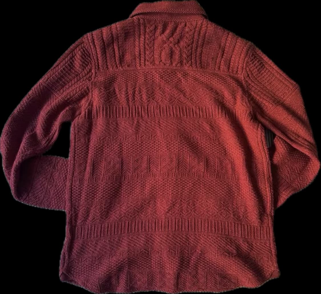 rrl 레드 니트 셔츠 m 상품이미지3