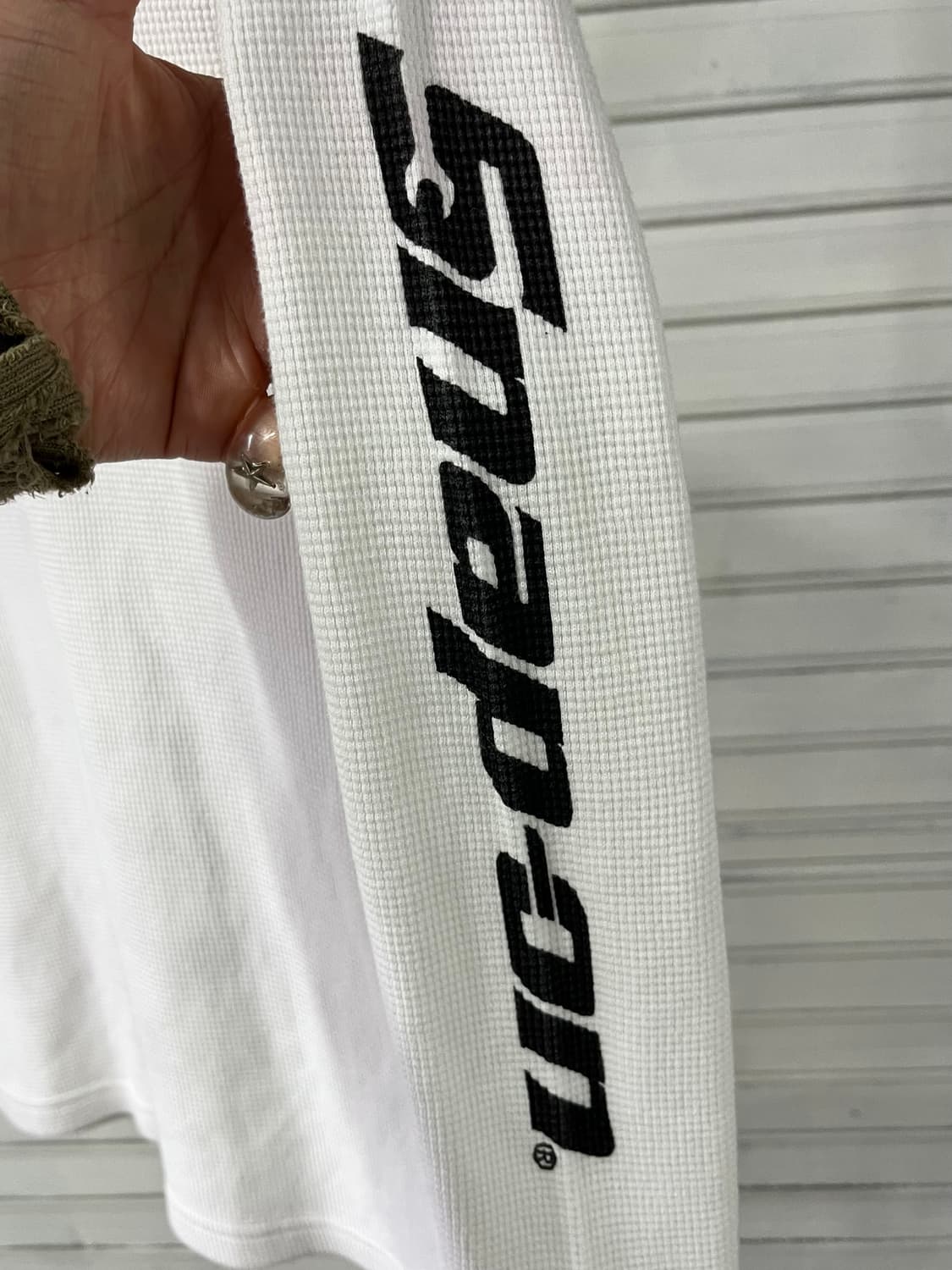 Snap On waffle long tee 상품이미지4