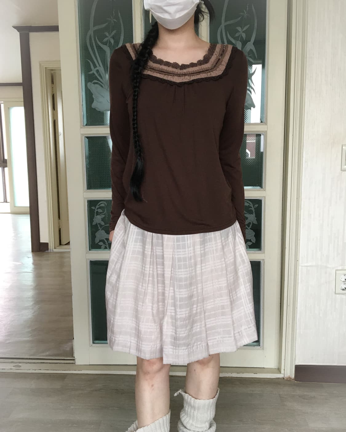 Axes femme lace ribbon point sleeve 상품이미지9
