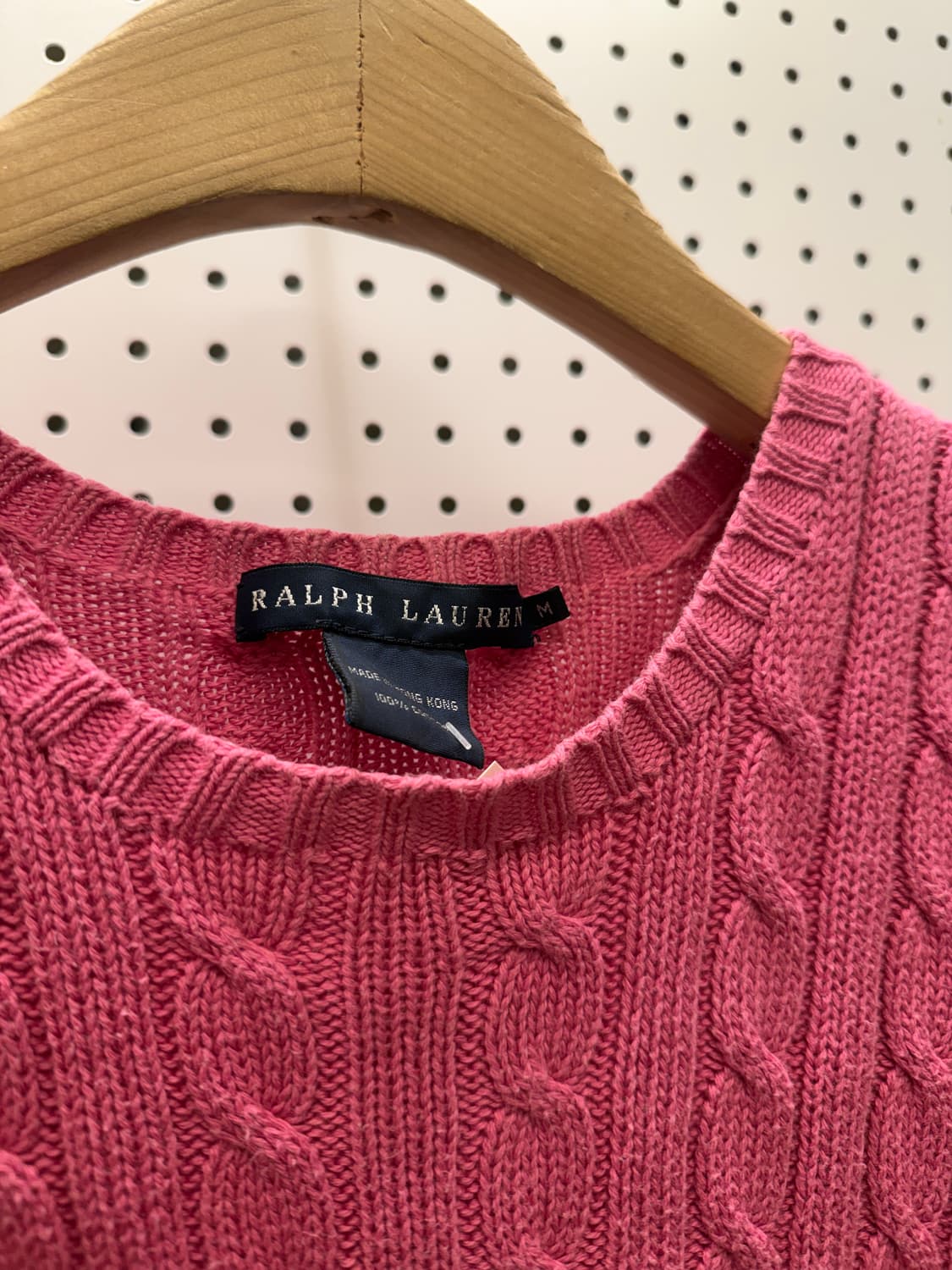 폴로 랄프로렌 케이블 포니 핑크 니트 U786 상품이미지5