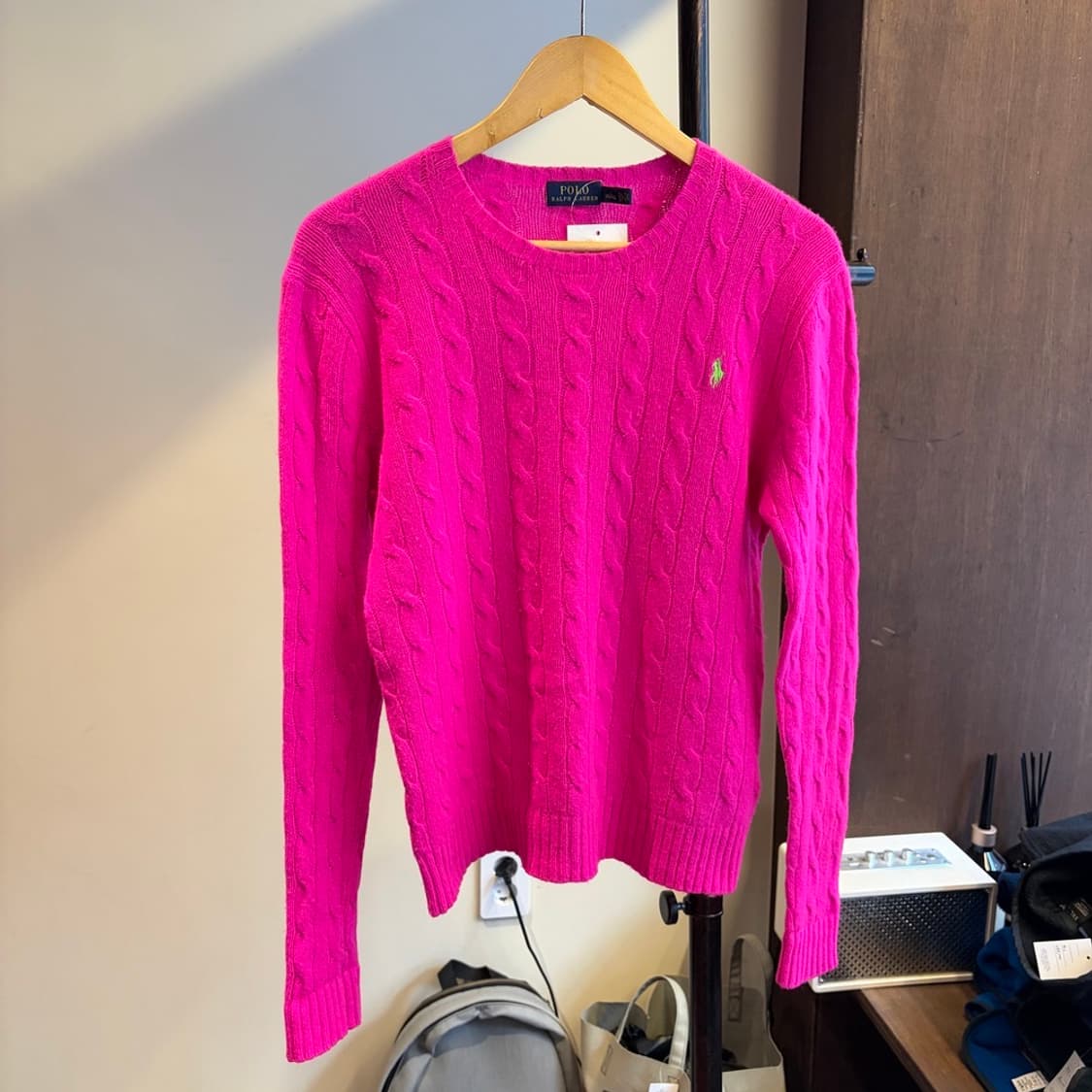 15891 - 폴로 랄프로렌 핑크 케이블 울 니트 (울 90% 캐시미어  상품이미지2
