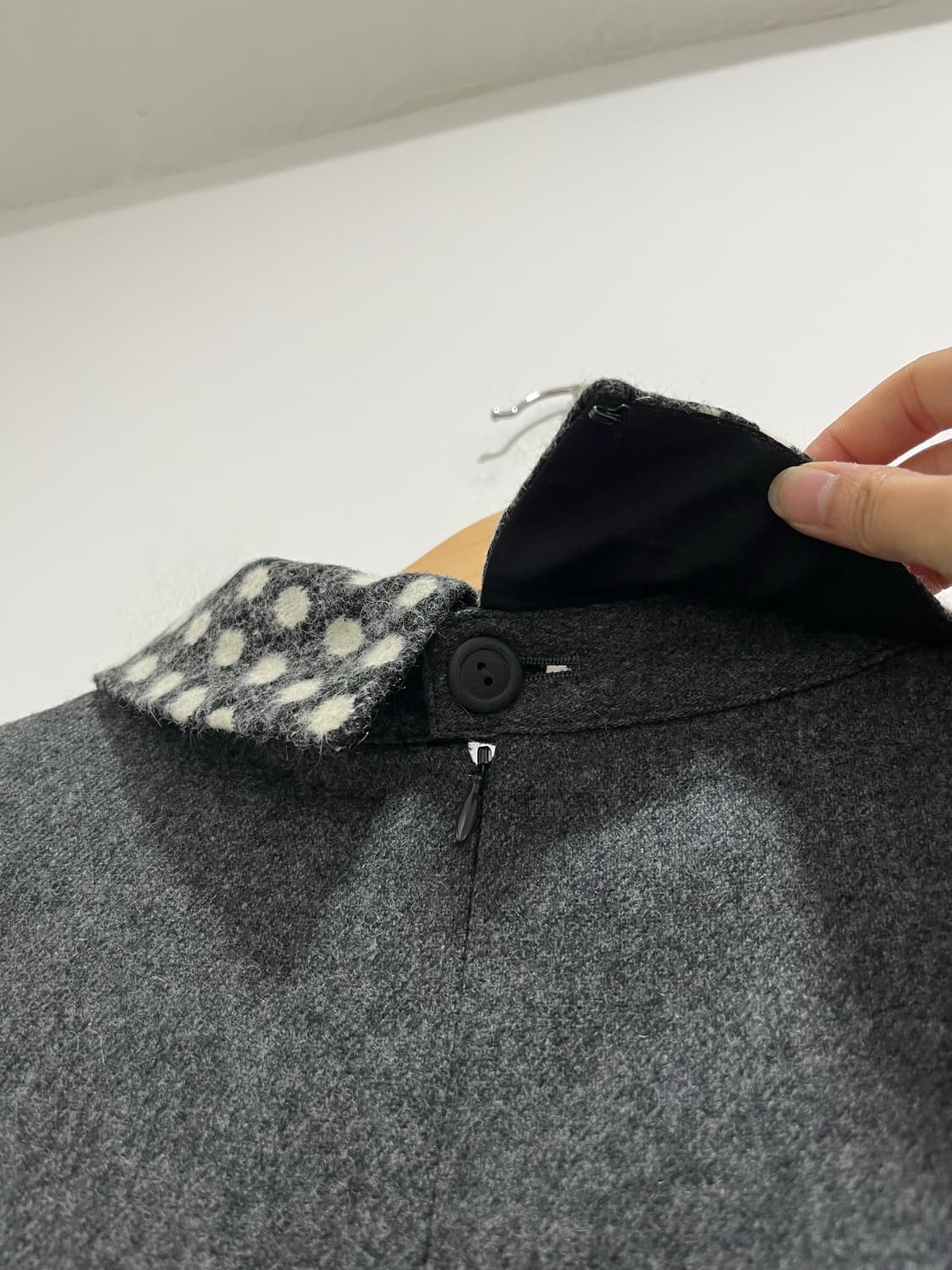 일본 빈티지 도트 모 블라우스 상품이미지7