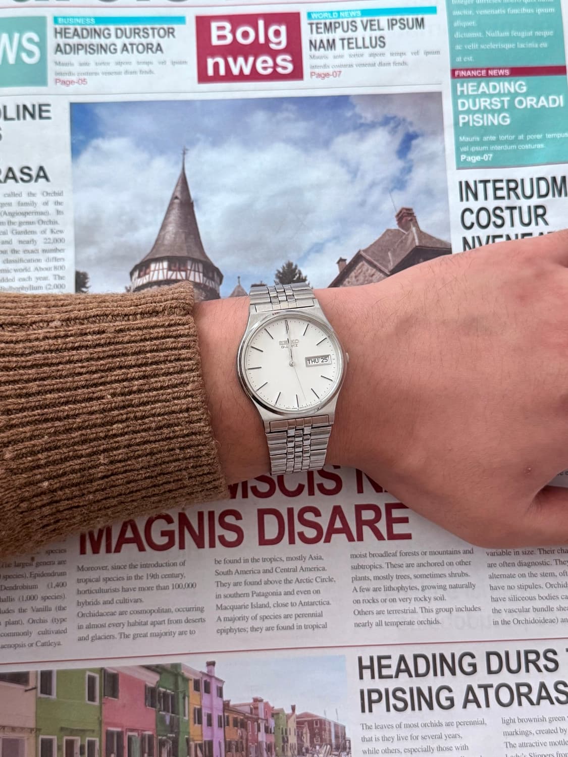 Seiko 세이코 쿼츠 3침 Day-Date 1992 상품이미지8