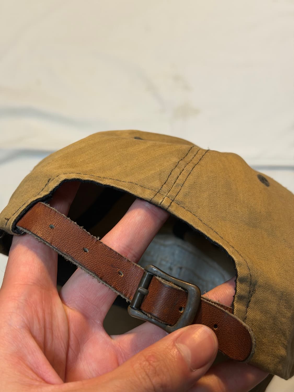 본더치 디스트레스드 빈티지 볼캡 베이지 카키 상품이미지2