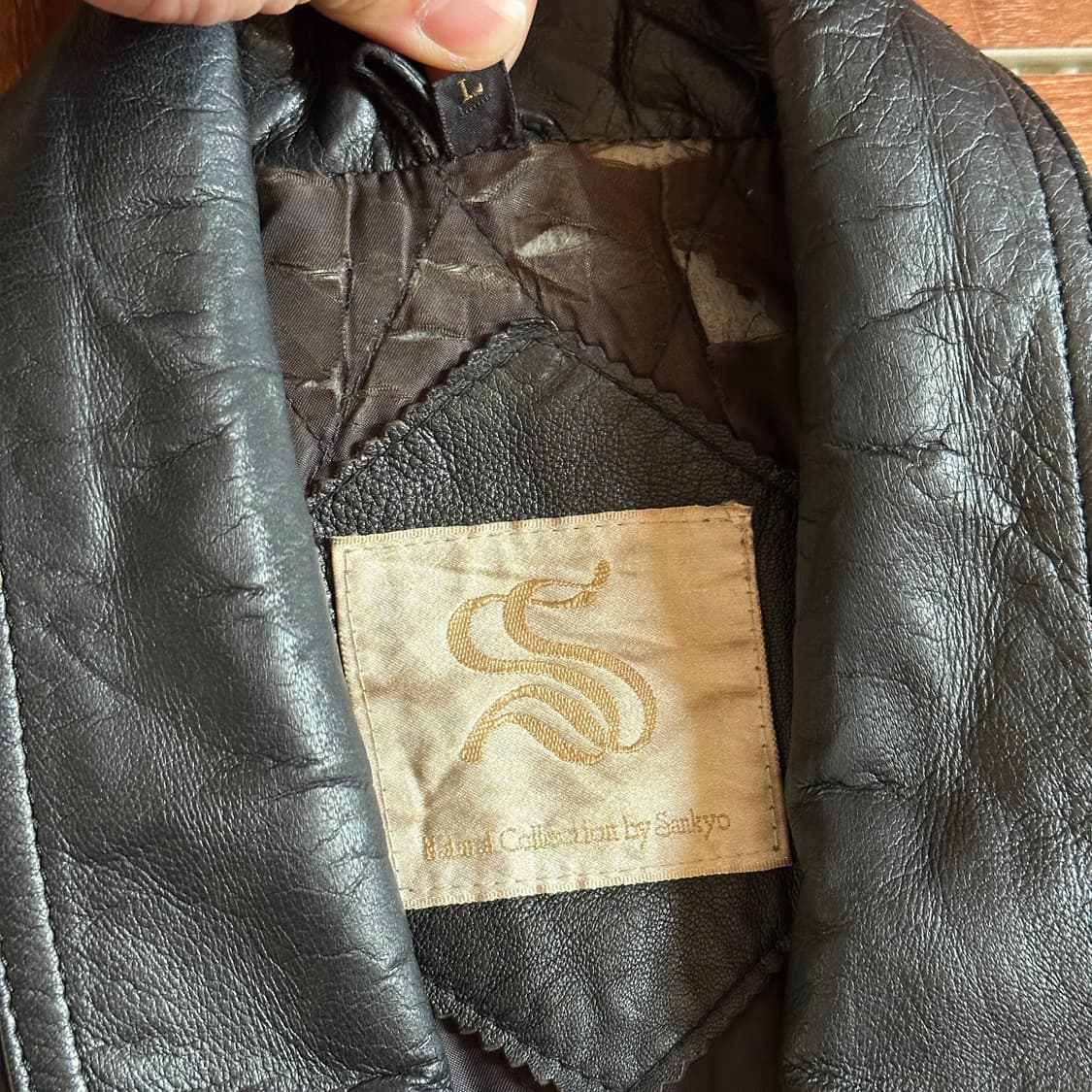 80-90’s Sankyo sheep-skin leather bomber 상품이미지8