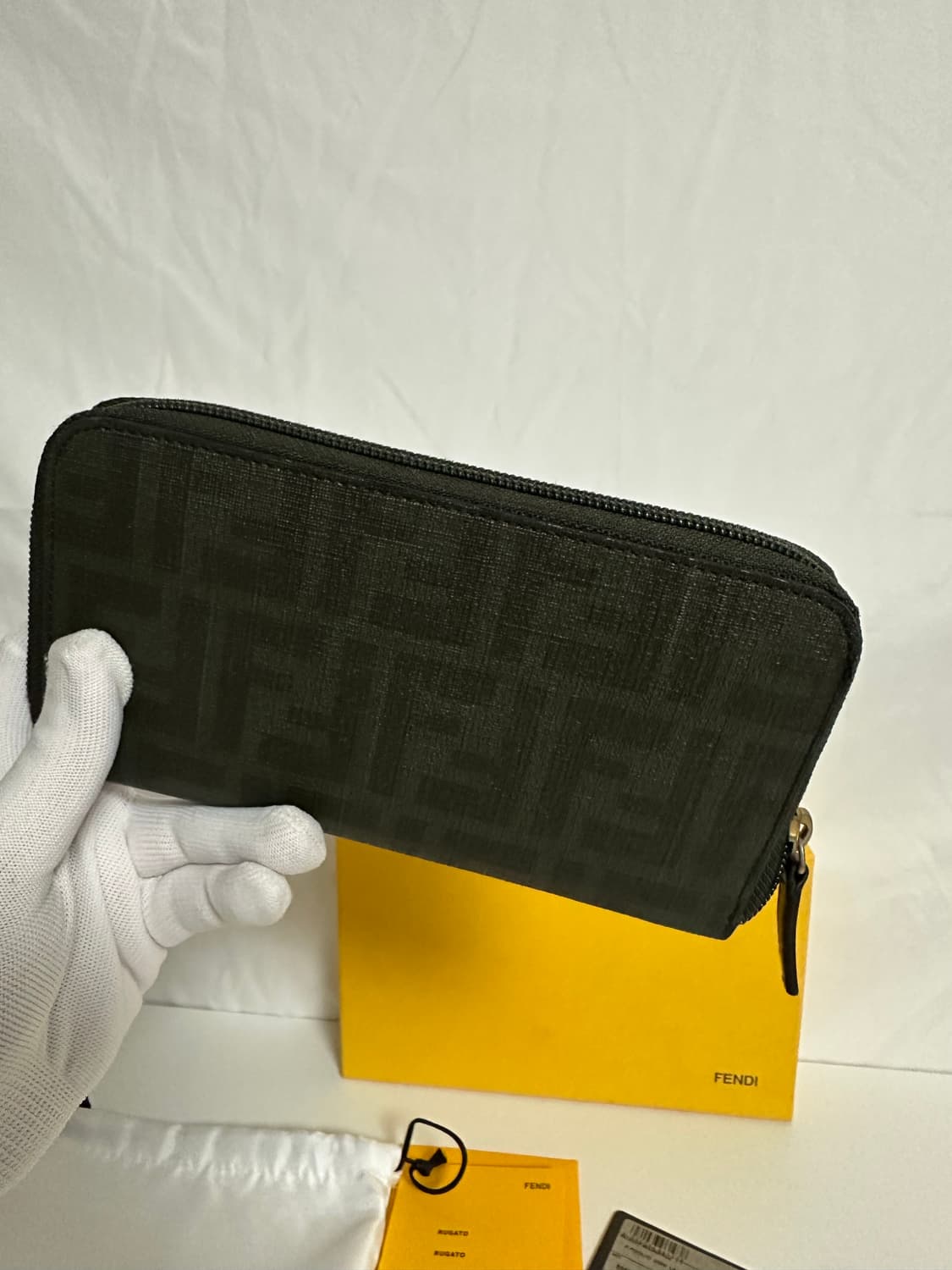 펜디 자카드 지퍼장지갑 올리브 (OS) 상품이미지2